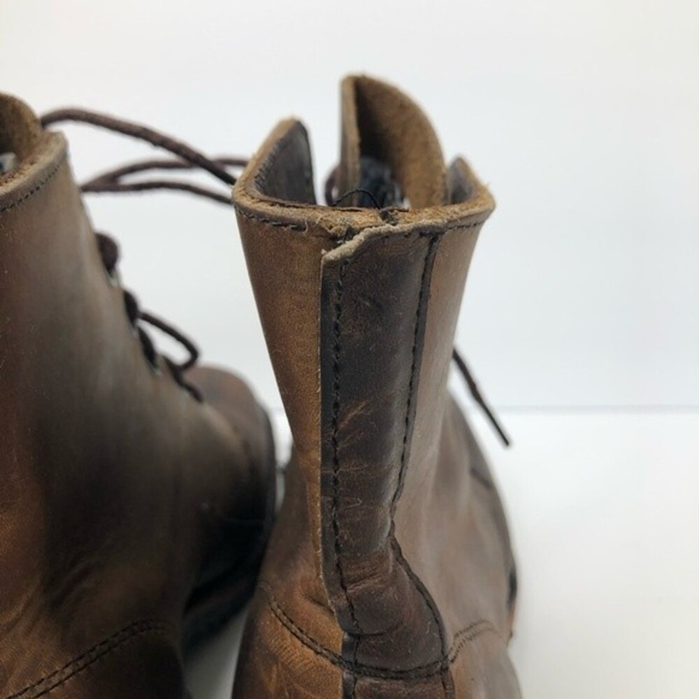 Vintage Frye Brown Leather Lace Up Boot Rare Made In The USA Size 6 - Picture 10 of 14